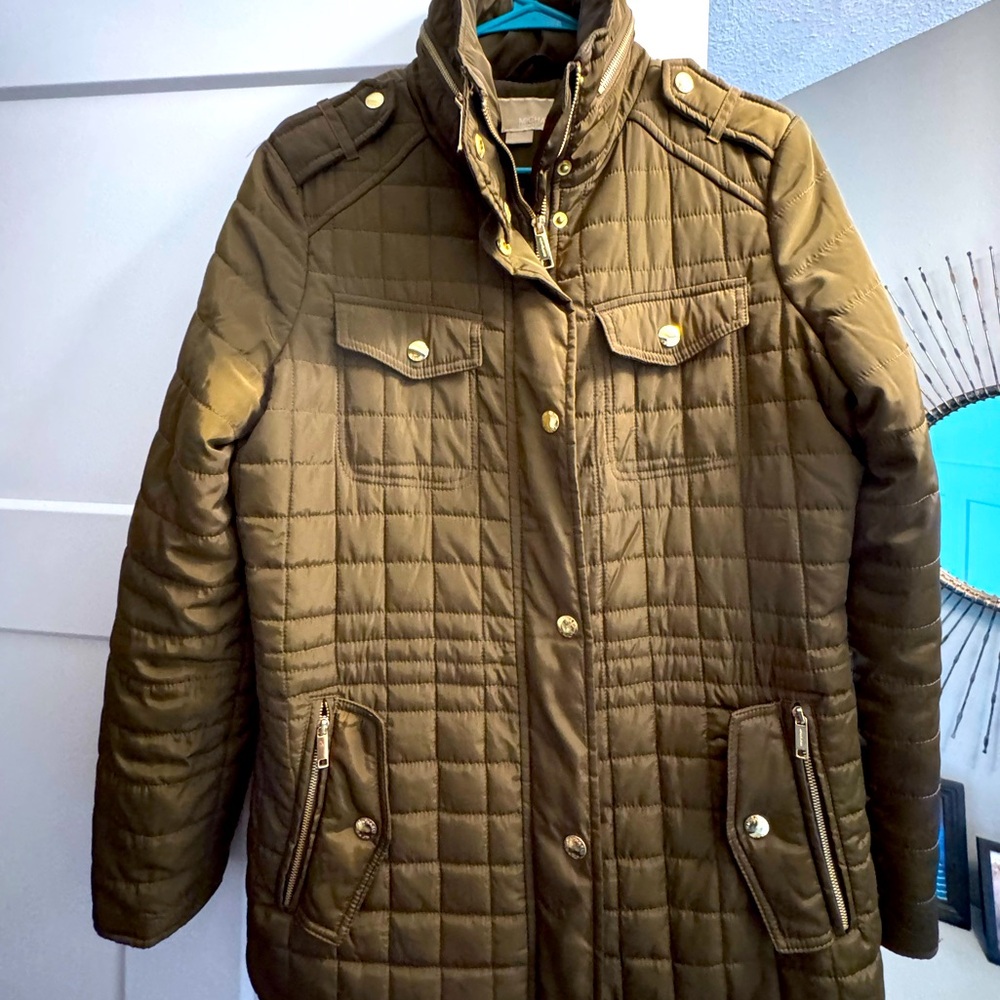 Women’s Michael Kors Olive Quilted Jacket